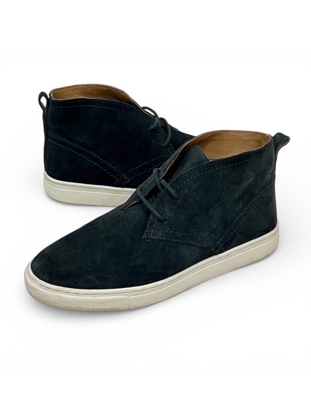 Lucky Brand Navy Suede Lorelle Mid Top Lace Up  Sneakers Size 6.5